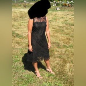 Jessica McClintock black lace dress